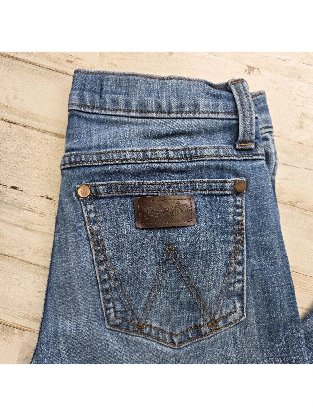 Boys Wrangler Retro Relaxed Straight Slim Fit Jeans Sz 14 Adjustable Waist Youth